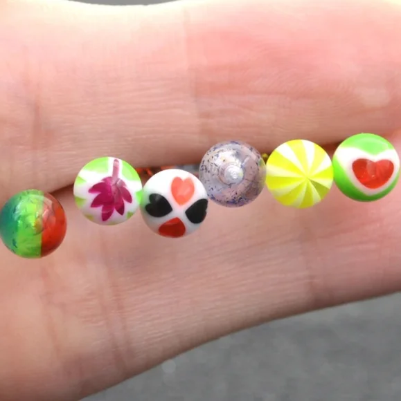 14G Tongue Rings Surgical Stainless Steel - Picture 7 of 7